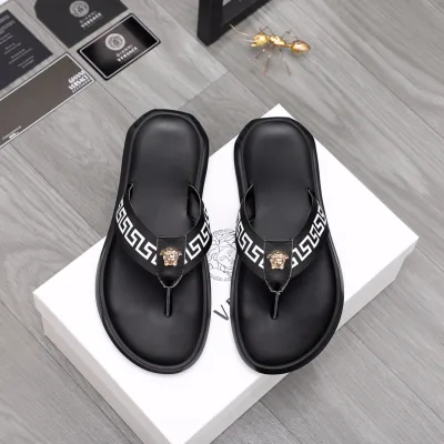 Versace Slides Replik Luxus Produkt Marke Größe Material Ausgewählt Authentisch