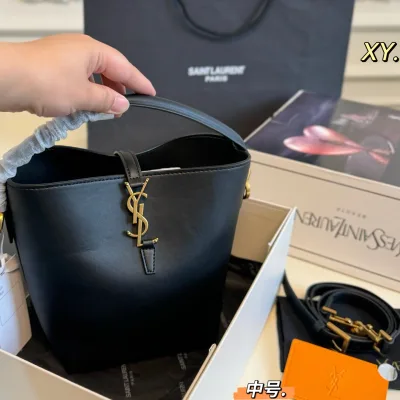 Yves Saint Laurent Bucket Bag Replik 1:1 Mittelgroßes faltbares Flugzeug