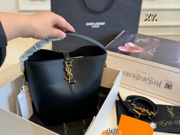 Yves Saint Laurent Bucket Bag Replik 1:1 Mittelgroßes faltbares Flugzeug