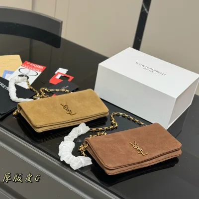 Yves Saint Laurent Chain Bag Replik 1:1 Braun Kate Double