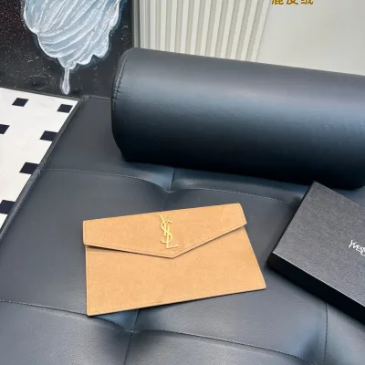 Yves Saint Laurent Clutch Replik Luxus Schwarz Gold Casual Ist