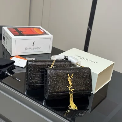 Yves Saint Laurent Umschlagtasche Replik Luxus Rindsleder kommt faltbar