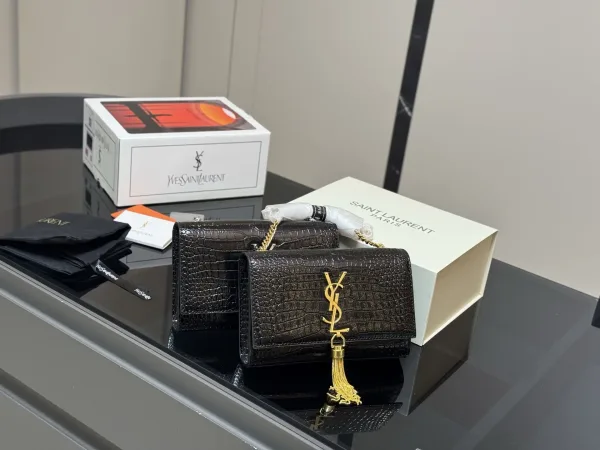 Yves Saint Laurent Umschlagtasche Replik Luxus Rindsleder kommt faltbar