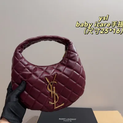 Yves Saint Laurent Handtasche Replik Luxus Schwarz Gold Icare Baby