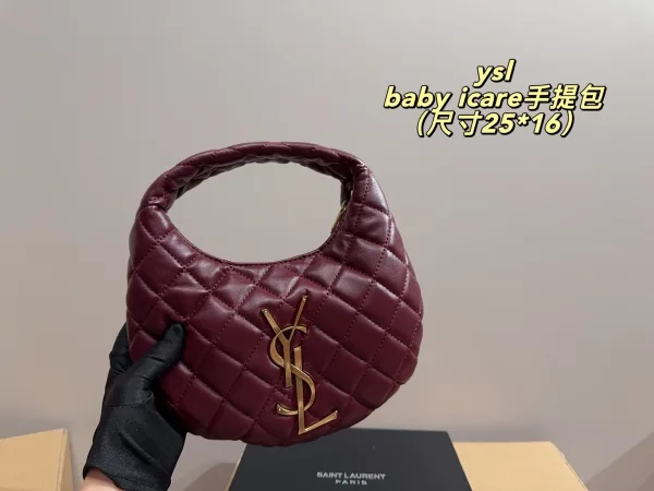 Yves Saint Laurent Handtasche Replik Luxus Schwarz Gold Icare Baby