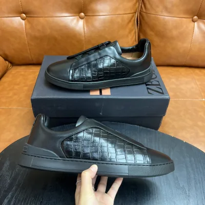 Zegna Casual Schuhe Replik 1:1 Rindsleder Produkt Marke Niedrige Größe