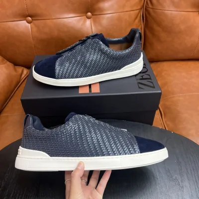 Zegna Casual Schuhe Replik 1:1 Super Klon Rindsleder Schaffell Ende